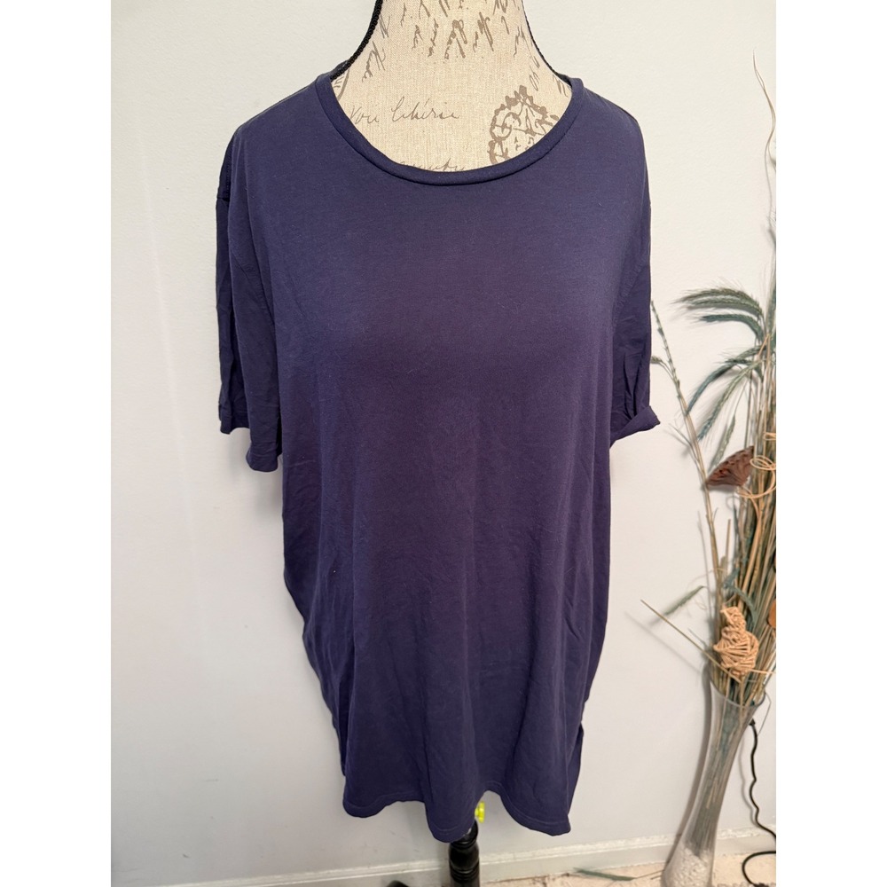 Greyson Mens Navy Blue Pima Cotton Blend Short Sleeve Crew Neck T-Shirt XL